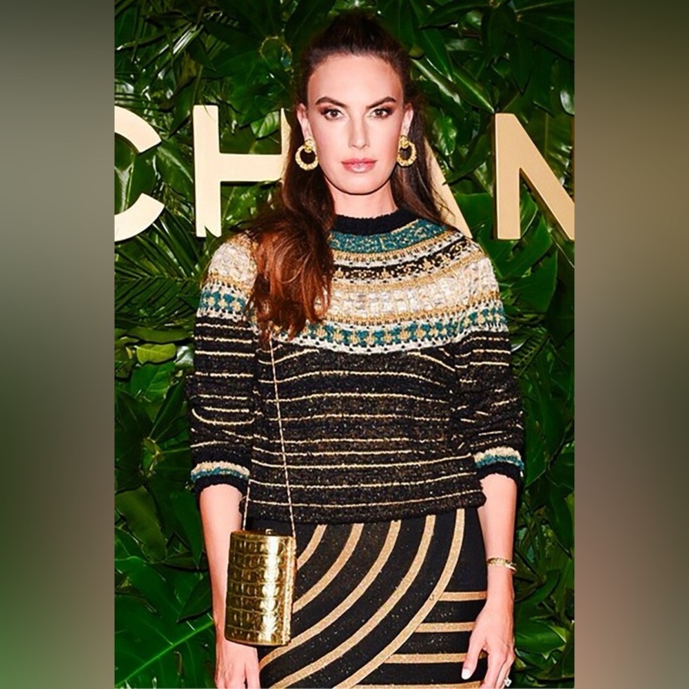Chanel metallic knit sweater from the Egyptian collection
